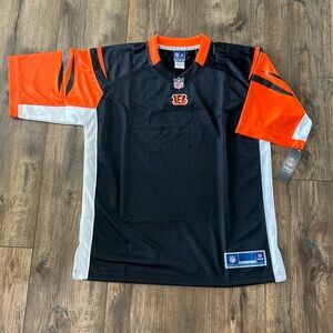 NWT NFL Pro Line Cincinnati Bengals Jersey Mens  Large Football Black Orange